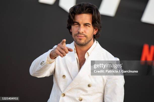 Mario Casas attends 'Xtremo' premiere at Madrid Race drive-in on June 02, 2021 in Madrid, Spain.