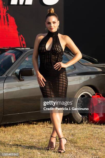 Andrea Duro attends 'Xtremo' premiere at Madrid Race drive-in on June 02, 2021 in Madrid, Spain.