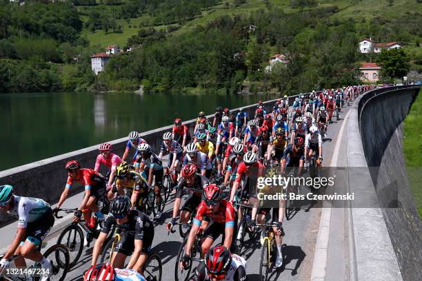 Lawson Craddock of United States and Team EF Education - Nippo, Lukas Pöstlberger of Austria and Team Bora - Hansgrohe Yellow Leader Jersey, Kasper...