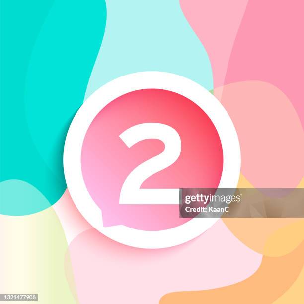 step number stock illustration on abstract background, speech bubble line vector - 9 circle diagram stock illustrations