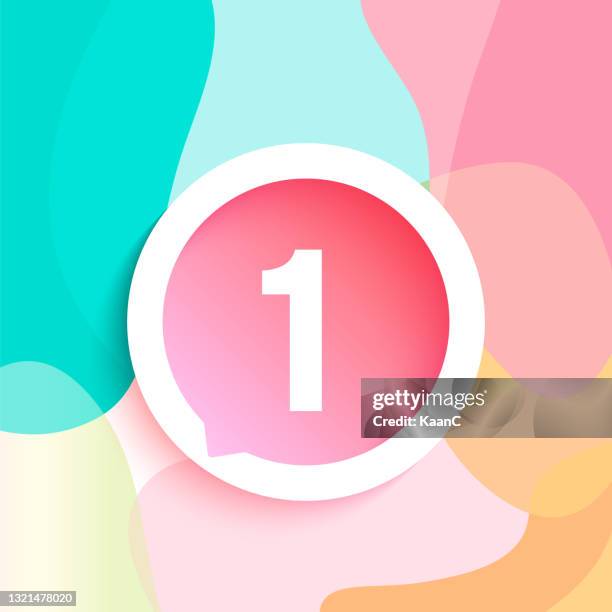step number stock illustration on abstract background, speech bubble line vector - 7 step process stock illustrations