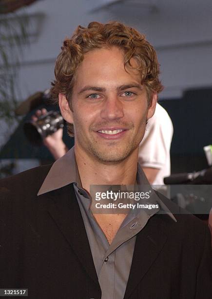 Actor Paul Walker arrives at the world premiere of Universal Pictures'' "The Fast and the Furious" June 18, 2001 in Westwood, CA.
