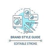 Brand style guide concept icon