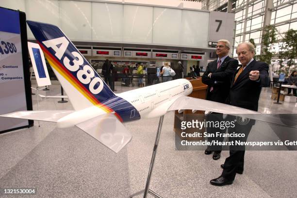 Allan McArtor , chairman of Airbus North America Holdings, inc., and David C. Venz , vice president of external communications at Airbus North...