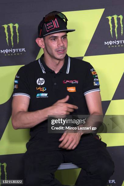 Jordi Torres of Spain and Pons Racing 40 speaks during the MotoE press conference pre-event during the MotoGP of Catalunya - Previews at Circuit de...