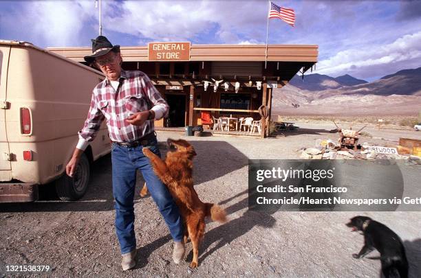 Don Connolly is the self appointed mayor of Ballarat--mining ghost town, just outside border of Death Valley National Park. Photo by Liz Hafalia