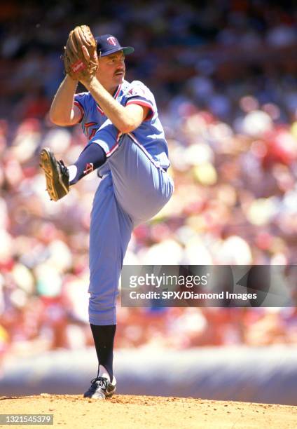 Bert Blyleven of the Minnesota Twins throws a pitch during a game from his career with the Minnesota Twins. Bert Blyleven played for 22 seasons with...