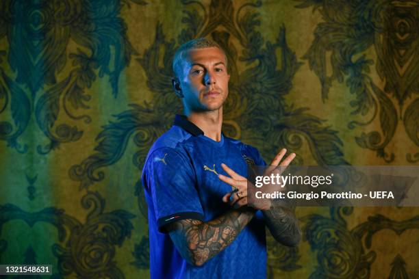 Federico Bernardeschi of Italy poses during the official UEFA Euro 2020 media access day at on June 02, 2021 in Florence, Italy.