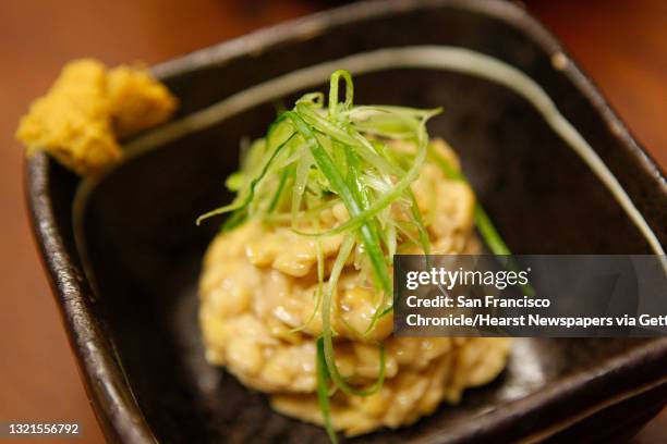 Natto at Geta restaurant, a Japanese restaurant in Oakland, Calif., on Thursday, October 15, 2009.