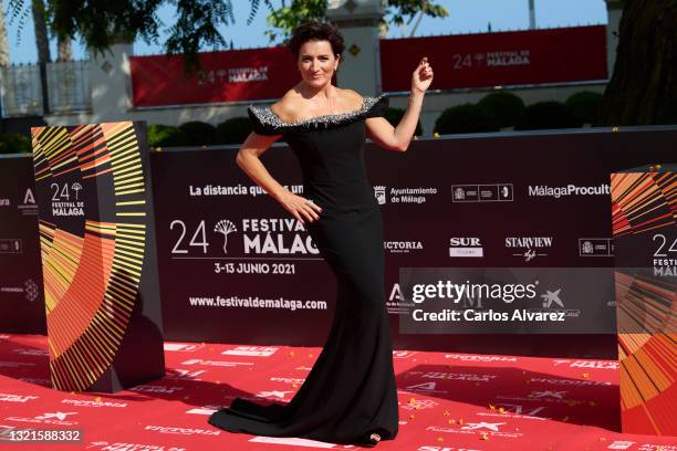 Silvia Abril attends 24th Malaga Film Festival inauguration photocall at the Miramar Hotel on June 03, 2021 in Malaga, Spain.