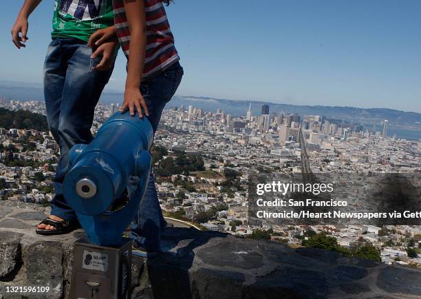 Downtown San Francisco, Calif., seen on right from Twin Peaks on Tuesday, July 19, 2011. San Francisco is on WalkScore's list of the top 10 most...