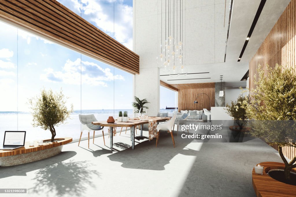 Moderne luxe vakantievilla aan zee