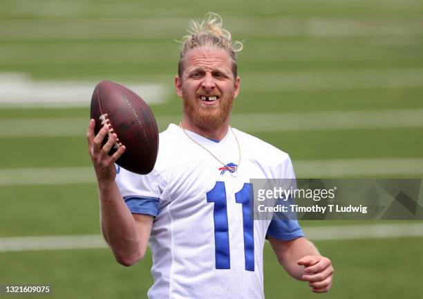 Cole Beasley of the Buffalo Bills during OTA workouts at Highmark Stadium on June 2, 2021 in Orchard Park, New York.