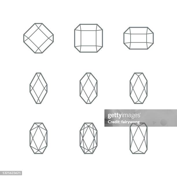 gem vector icons - diamond logo stock illustrations