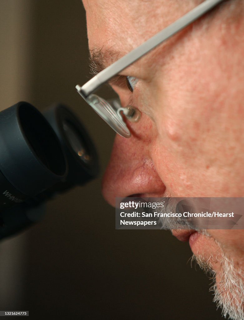 Alzheimer's expert Dr. Lennart Mucke in the electrophysiology lab used to record electrical signals from brain cells at Gladstone in San Francisco, California, on Monday, November 18, 2013. He's been studying a protein called beta amyloid, the primary ta