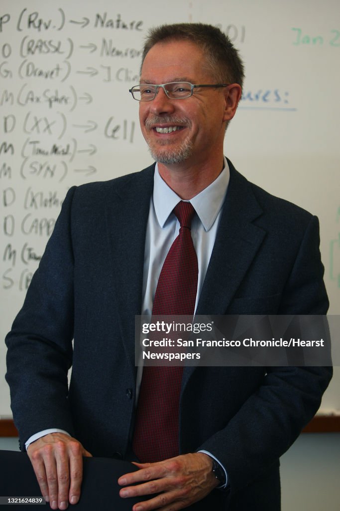 Director of neurological research Dr. Lennart Mucke in his office at the Gladstone Institutes in San Francisco, California, on Monday, November 18, 2013. Dr. Mucke has been studying a protein called beta amyloid, the primary target of Alzheimer's research