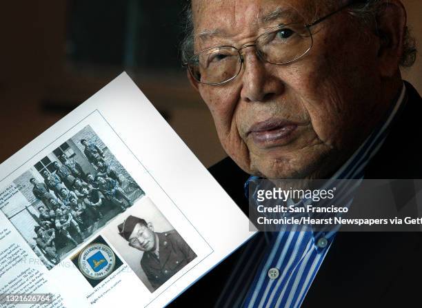 Koji Ozawa shows a picture of himself at 19 years old when he was drafted into the US Army later becoming a US military linguist, taught at the...
