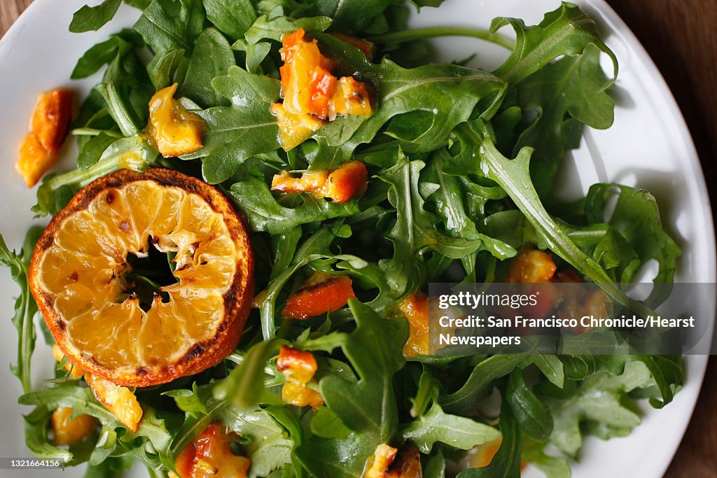 Mizuna salad made by Molly Watson in San Francisco, Calif., on Wednesday, December 17, 2014.