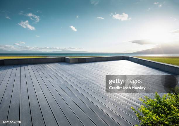 seaside observation deck - parking deck stock pictures, royalty-free photos & images