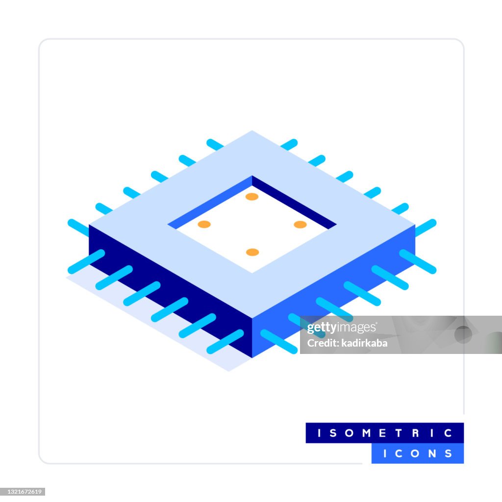 Isometric Cpu Signal Routing Cpu Isometric Web Banner Concept And Three Dimensional Design High-Res ...