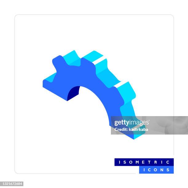gear isometric web banner concept and three dimensional design - isometric cogs stock illustrations