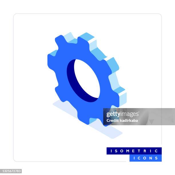 stockillustraties, clipart, cartoons en iconen met gear isometric web banner concept en driedimensionaal ontwerp - versnellingspook