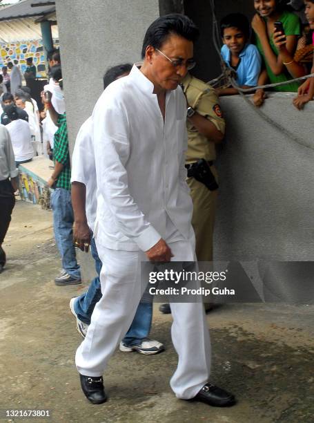 Danny Denzongpa attends the funeral of actor Shammi Kapoor on August 15, 2011 in Mumbai,India