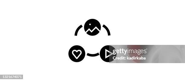 content sharing modern flat icon concept design - hardware store logo stock illustrations