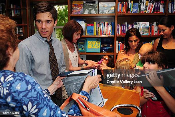 Ozzy Inguanzo signs and discusses copies of his book "Constructing Green Lantern" at Books and Books on June 25, 2011 in Coral Gables, Florida.