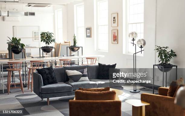 shot of a modern coworking office space - tidy room stock pictures, royalty-free photos & images