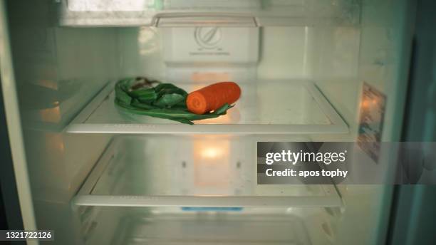 empty fridge - dispensa foto e immagini stock