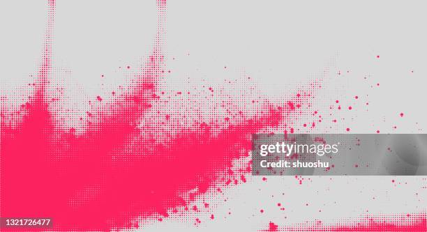 abstract red water flowing style half tone pattern background - digital enhancement stock illustrations