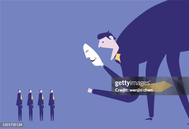 hypocritical speeches between managers and employees - fire performer stock illustrations