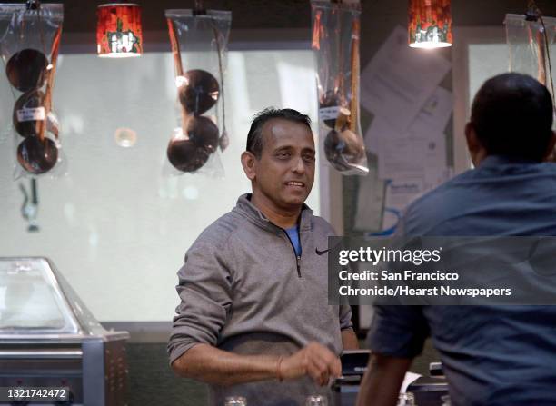 Owner Rakesh Kumar seen at his Kava Bar on Monday, May 29 in San Bruno, Calif.