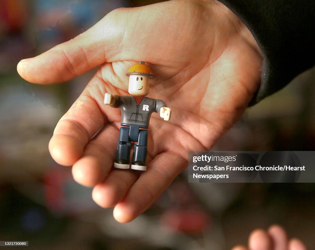 CEO David Baszucki of Roblox shows a toy of himself. He will release  News Photo - Getty Images