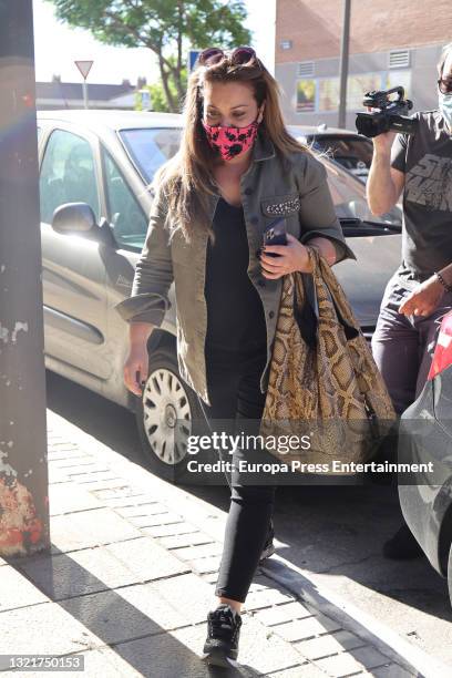 Maria Jose Campanario arrives at her daughter Julia's house, on June 4 in Madrid, Spain.