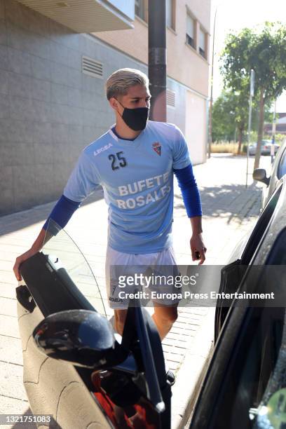 Brayan Mejia leaves home, on June 4 in Madrid, Spain.