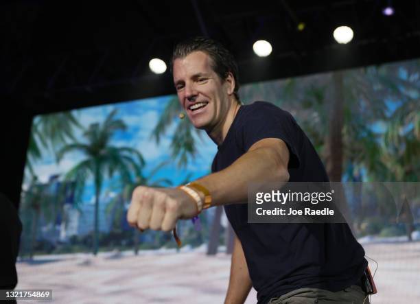 Tyler Winklevoss co-founder of crypto exchange Gemini Trust Co. During the Bitcoin 2021 Convention, a crypto-currency conference held at the Mana...