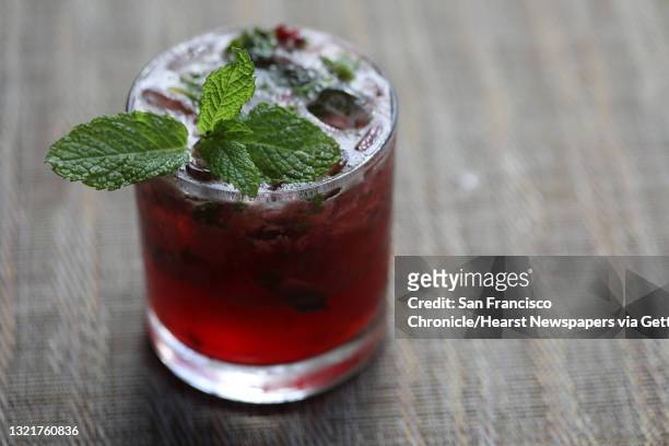 Summer cherry julep served at Greens on Thursday, Sept. 26 in San Francisco, Calif. Greens, a longstanding vegetarian restaurant is commemorating its...