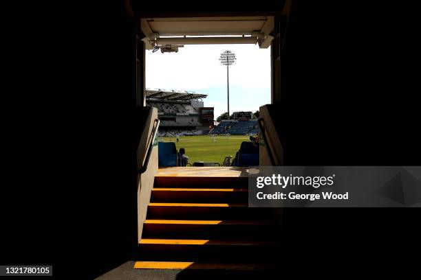 General view inside the stadium during the LV= Insurance County Championship match between Yorkshire and Sussex at Emerald Headingley Stadium on June...