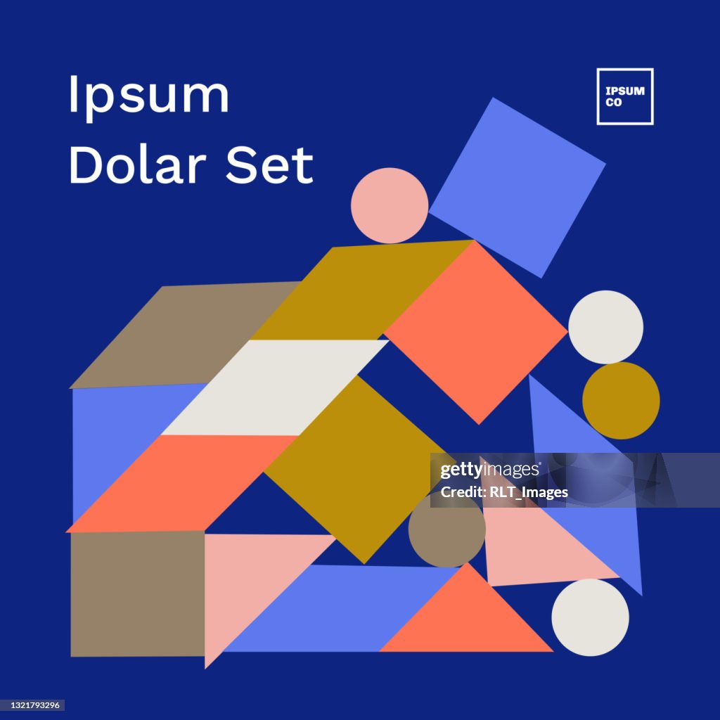 Simple Layout Square Square Design Layout With Abstract Balanced Block Graphics High-Res ...