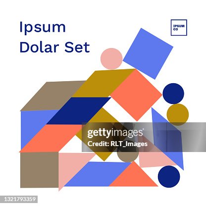 Layout Design Square Method Square Design Layout With Abstract Balanced Block Graphics High-Res ...