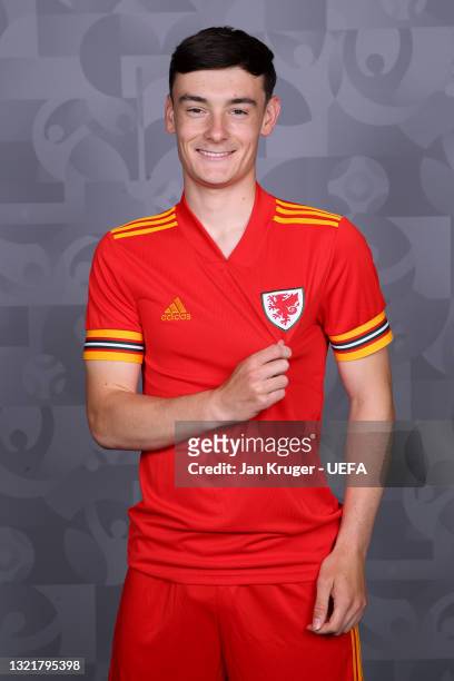 Dylan Levitt of Wales poses during the official UEFA Euro 2020 media access day on June 03, 2021 in Vale of Glamorgan, Wales.