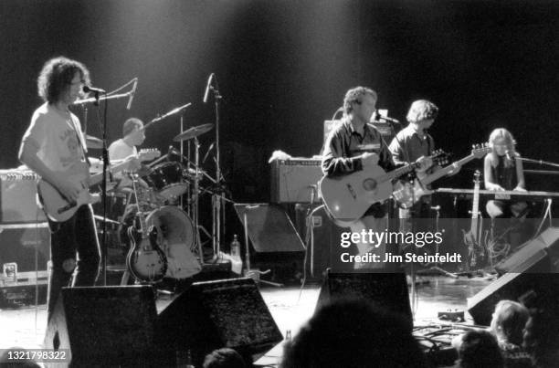 Rock band The Jayhawks Gary Louris, Ken Callahan, Mark Olson, Marc Perlman, Karen Grotberg perform at First Avenue nightclub in Minneapolis,...