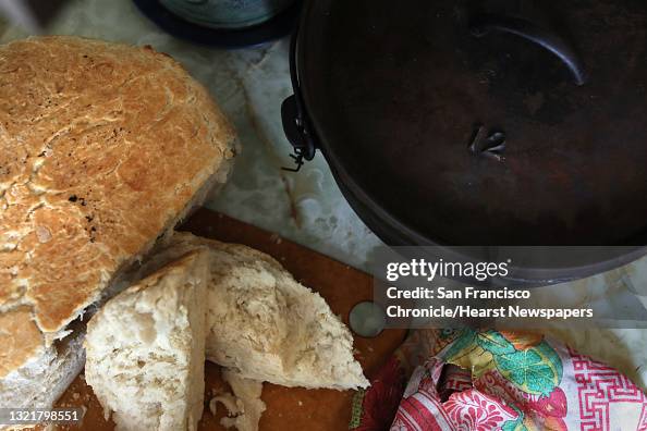 Vannessa Gonzalez shows her just baked Basque bread at home on... News ...