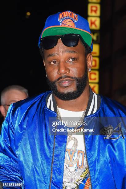 Cam'ron is seen leaving the after the Knicks Game at MSG on June 02, 2021 in New York City.