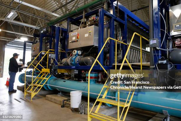 Allen Roseberry, a water utility foreman for the City of Healdsburg at the water treatment plant where fluoride is added to the drinking water in...