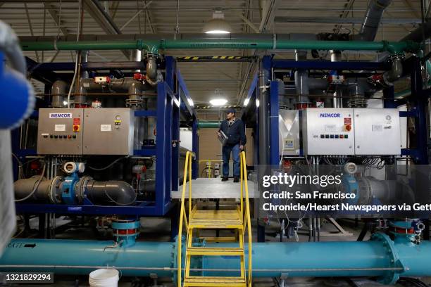Allen Roseberry, a water utility foreman for the City of Healdsburg at the water treatment plant where fluoride is added to the drinking water in...