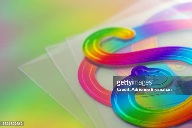 rainbow scroll stickers - embellishment bildbanksfoton och bilder