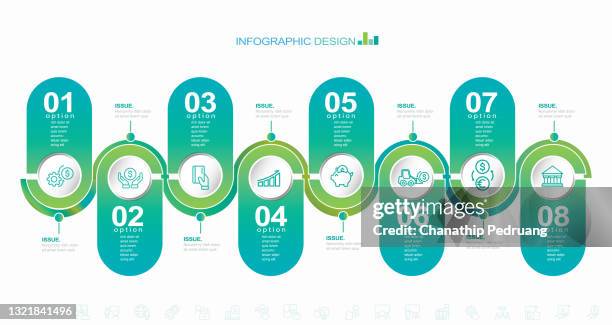 business data visualization. timeline infographic icons designed for abstract background template stock illustration footpath, infographic, abstract, advice, icon set - path infographic stock illustrations